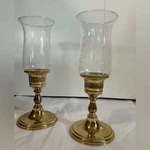 Vintage Princess House Heritage Hurricane Lamps